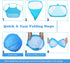 Portable Cute Blue Hexagon Children Ball Pit, Indoor/Outdoor Easy Folding Play Pool with Carry Tote