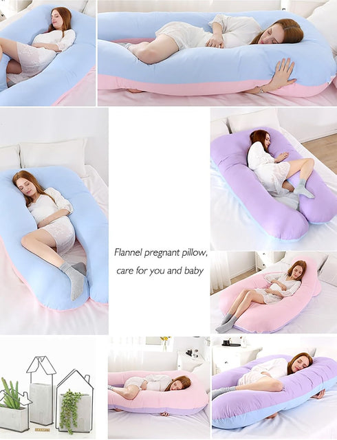 FYHCY #8 Pregnancy Pillows for Sleeping,U Shaped Full Body Maternity Pillow with Removable Cover,Support