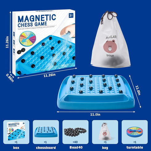 2024 New Magnetic Chess Game - Fun Family Games for Kids and Adults, 2-4 Players
