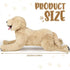 Geosar Giant Dog Stuffed Animals, Fluffy Labrador Large Plush Toy, Big Cuddly Body Pillow, Gifts for Kids & Pets, Gold