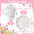36 Set Nuenen Color Your Own Tea Party Paper Cups with Handles Disposable Tea Cups and Saucers Plates DIY Coloring