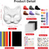 111 Sets Blurap PCS Cat Masks to Paint Therian Mask Kit DIY Therian Mask Base DIY Cat Fox Furry Masks Arts Crafts