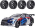 4PCS Rubber Tires & Wheel Rims 12mm Hex Hub for 1/10 Scale RC Vehicle - Width: 1.02" (26mm) OD 2.56"(65mm)