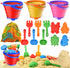 Fegalop Collapsible Beach Toys for Toddler,Sandbox Toys for Kids 3 Packs Foldable Buckets