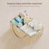 HBlife Large Baby Diaper Caddy Organizer, Paper Rope Storage Baskets Nursery Bin with Removable Divider, Portable Car