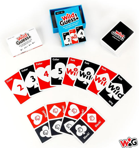 Wild Guess! 2 4 10+ Insanely Competitive, Fast-Paced Card Game for to Players Guess, Pass & Block Your Way to Victory