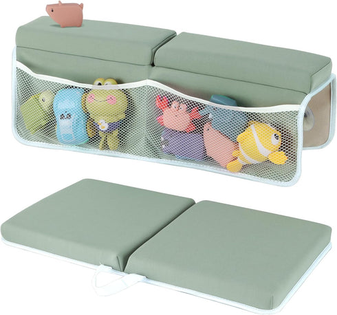 Baby Bath Kneeler and Elbow Rest Pad Set, 1.5 Inch Thick Memory