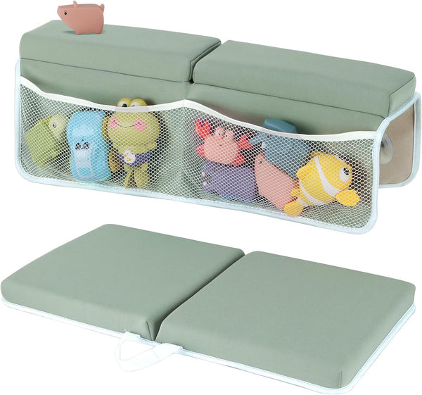 Baby Bath Kneeler and Elbow Rest Pad Set, 1.5 Inch Thick Memory