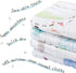 100% 10 20 inches 6-Layer 4 Pack Viviland Baby Muslin Burp Cloths, Cotton Super Absorbent Washcloths for Baby Girl