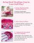 1220 Inch 3+ BABESIDE Baby Doll High Chair for Dolls, Foldable Table Seat Doll Furniture, Portable Feeding Chair