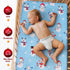 VitalCozy 4 52'' 28'' 8'' Pcs Christmas Crib Sheets Santa Claus Snowman Tree Light for Boys Girls x x Breathable