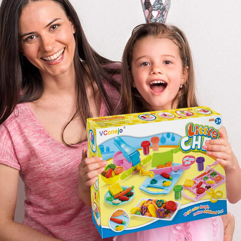 Set Color Dough Toys for Kid Kitchen Creations Little Chef Color Dough Games