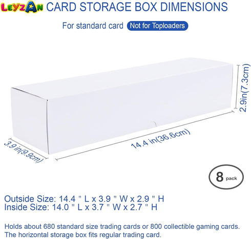 Trading-Card Storage Box, 8-Pack 1000 Count Corrugated Cardboard with Dividers for TCG/Magic Storage