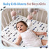 4 Pack 52" 28" Set, SmoothNovelty Race Car Crib Fitted Sheet for Boys Girls - x Fitted Baby Sheet with Cars and Gingham