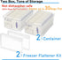 Ugotfeels (2 Pack) Breastmilk Storage Container with Freezer Flattener Kit, Large Capacity Organizer Bins