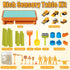 2.6lbs 6 Lehoo Castle Sensory Table with Sensory Sand, Indoor Sensory Bin with Lid & Play Sand, Construction Kit