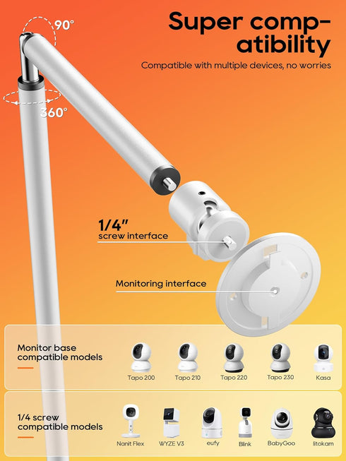 SAPESEHE Floor Stand Suitable for Nanit Baby Monitor, Holder Mount with Adjustable Height and Stable Base (Camera not