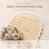 Wonhibo Daisy Newborn Announcement Sign - Baby Hospital Photo Prop Wooden Board Card with Real Pressed Flowers Hello