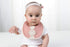 GZMM Baby Bib for Girls, Reversible Waterproof Handmade Natural Cotton Baby Drool Bib, 0-12 Months, 3 Pack