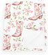Wicbfdfv Watercolor Cowgirl Boot Pink Baby Blanket Girls Boys Cowgirls Floral Leaves Swaddle