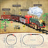 Mini Tudou Christmas Electric Train Set w/Steam, Sound & Light, Remote Control Train Toys with Steam Locomotive Engine,