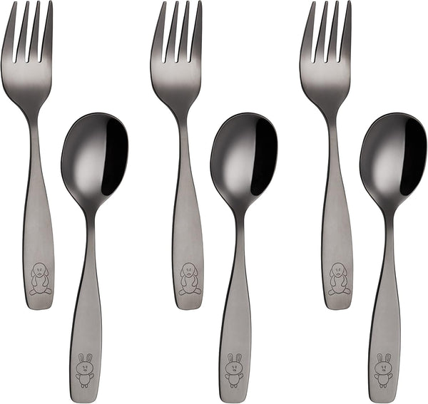 ANNOVA Kids Silverware Set - Safe Stainless Steel Flatware for Children, Forks, Tablespoons, Toddler Utensils, Metal