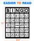 100-Pack Black Jumbo Bingo Game Cards with Easy Read Numbers, Reusable Paper Bingo Sheets for Large Groups, Family/Friend Parties, Bingo Game Nights, Kids School Classroom Games