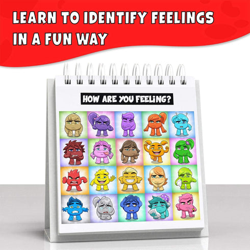Feelings Flipbook for Kids by Professional Therapists - Learn 20 Emotions, Moods Coping Skills for ADHD