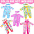 ZITA ELEMENT 5 Sets 14-18 Inch Baby Doll Clothes Outfits Casual Wear for 17 Inch Baby Doll Clothes 10 Pcs Doll Clothes and Accessories for 15 Inch Doll to 18 Inch Doll