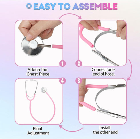 2 Pack 3 4 5, Set Playset Phobby Kids Stethoscope Toy, Real Working Stethoscope Toy for Toddler Doctor Play for Role
