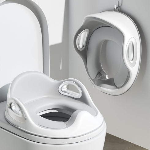 Potty Training Toilet Seat, Toddler Toilet Seat Attachment with Safety Handles, Detachable