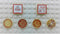 Set of 6 Custom Stickers for Food Restaurant City Building Bricks Pizza Toys