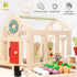 PairPear Flower Garden Toy Greenhouse Playset, Toddlers Wooden Dollhouse Garden Toys, Pretend Play Food Set for 3 Years