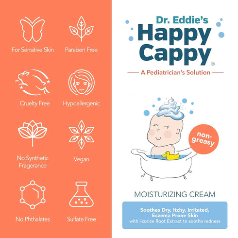 Happy Cappy Dr. Eddie's Pediatrician-Formulated Moisturizing Baby Lotion, 12 oz