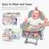 YOLEO Baby High Chair Booster Seat for Dining Table, Foldable High Chairs with Adjustable Heights, Travel Booster Seat
