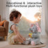 eJog Pup Peek a Boo Elephant Toy, Interactive Singing Plush Elephant Toy with Flapping Ears and Hearts, Musical Stuffed