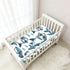 CZXW 52" 28" Funny Sharks Crib Sheets Fitted x Natural Cotton Soft & Breathable for Baby Crib Mattress