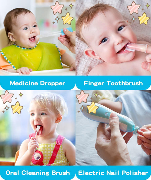 Set (31 1, Baby Grooming and Healthcare Kit, Portable Baby Safety Care with Hair Brush Comb Nail Clipper Nasal