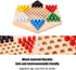 Colorful Wooden Chinese Checkers Board Game Set, Classic Strategy Game for Kids and Adults, 7.8 Inch
