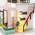 Spilay DIY Miniature Dollhouse Kit with Wooden Furniture, Dust Proof and Music Movement, 1:24 Scale Creative Room