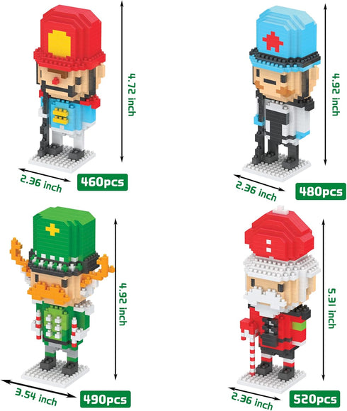 1950 Pcs Mini The Nutcracker Building Blocks Sets Party Supplies Birthday Gifts Merry Christmas Stocking Stuffers Goodie Bag Fillers for Ages 14 + Year Old Boys Girls and Adults