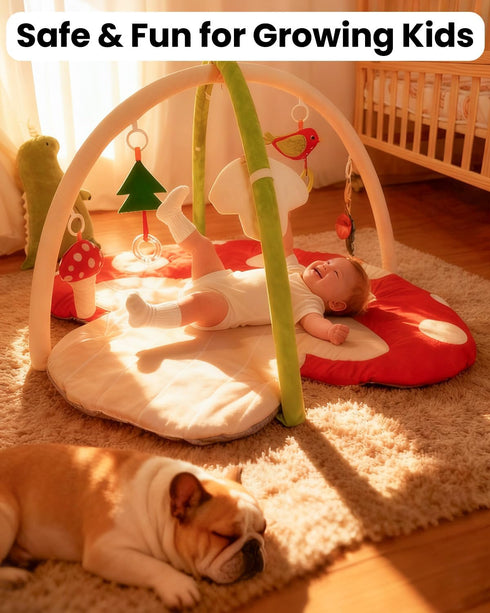 Tummy Upgrade Thickened Baby Play Gym, Extra Large Activity Mat, Machine Washable Playmat, Time Mat with Detachable
