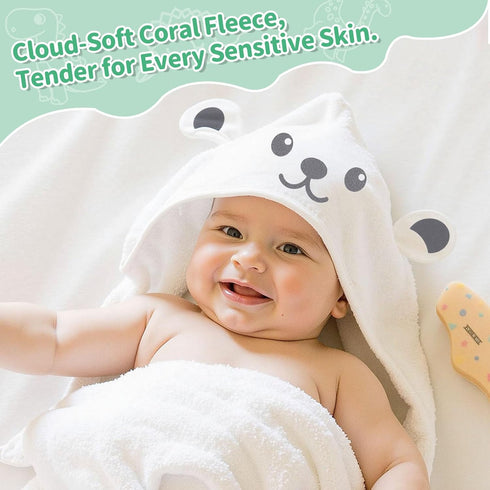 13pcs, Set Set. Saranna Baby Hooded Towels for Newborn Soft Baby Bath Towels and Washcloths for Toddlers, Infant Towels