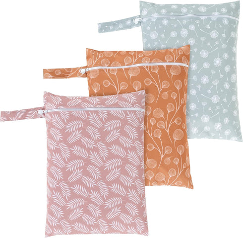 TMHCRDS 3Pcs Wet Dry Bags Storage Bag, Wet Dry Bag for Baby Cloth