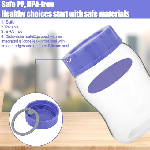 Penitue 6pcs Baby Bottle Caps for Pigeon & Lansinoh Bottles, Leak Proof Travel and Storage Replacement Tops Lids Covers