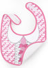 Littleforbig Cotton Waterproof Babydoll Printed Adult Bib - Adjustable Velcro Closure, Pretty in Pink Sissy Bib