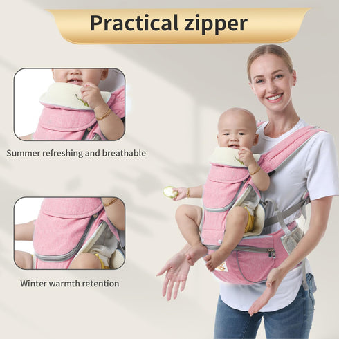Tiger&Kitty Carrier,6-in-1 Backpack Baby Sling Ergonomic Front Newborn to Toddler Wrap,Lightweight Adjustable Baby Seat