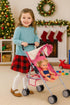 18" 2 fash n kolor My First Doll Stroller with Basket - Pink Off-White Foldable Doll Stroller - Fits Upto Dolls, Free