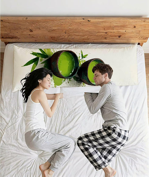 MAAINGUS 72x24in Q-4444 Beige Body Pillow Cover, Tea Long Pillow Cases with Hidden Zipper, Waterproof Linen Cushion