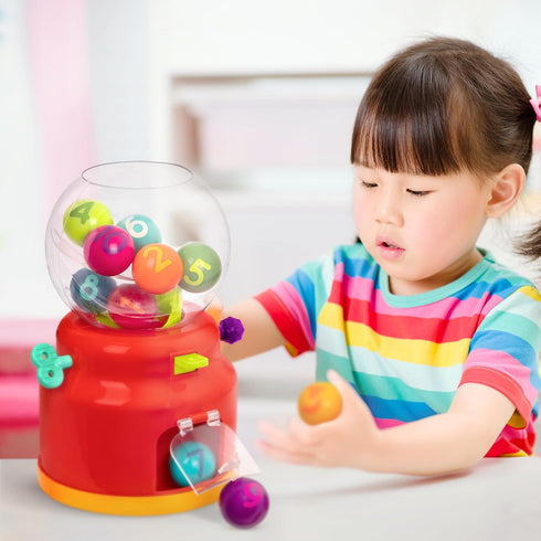 Battat Bubble Dispenser for Kids - Mini Vending Machine Toy with 10 Colorful Number Balls